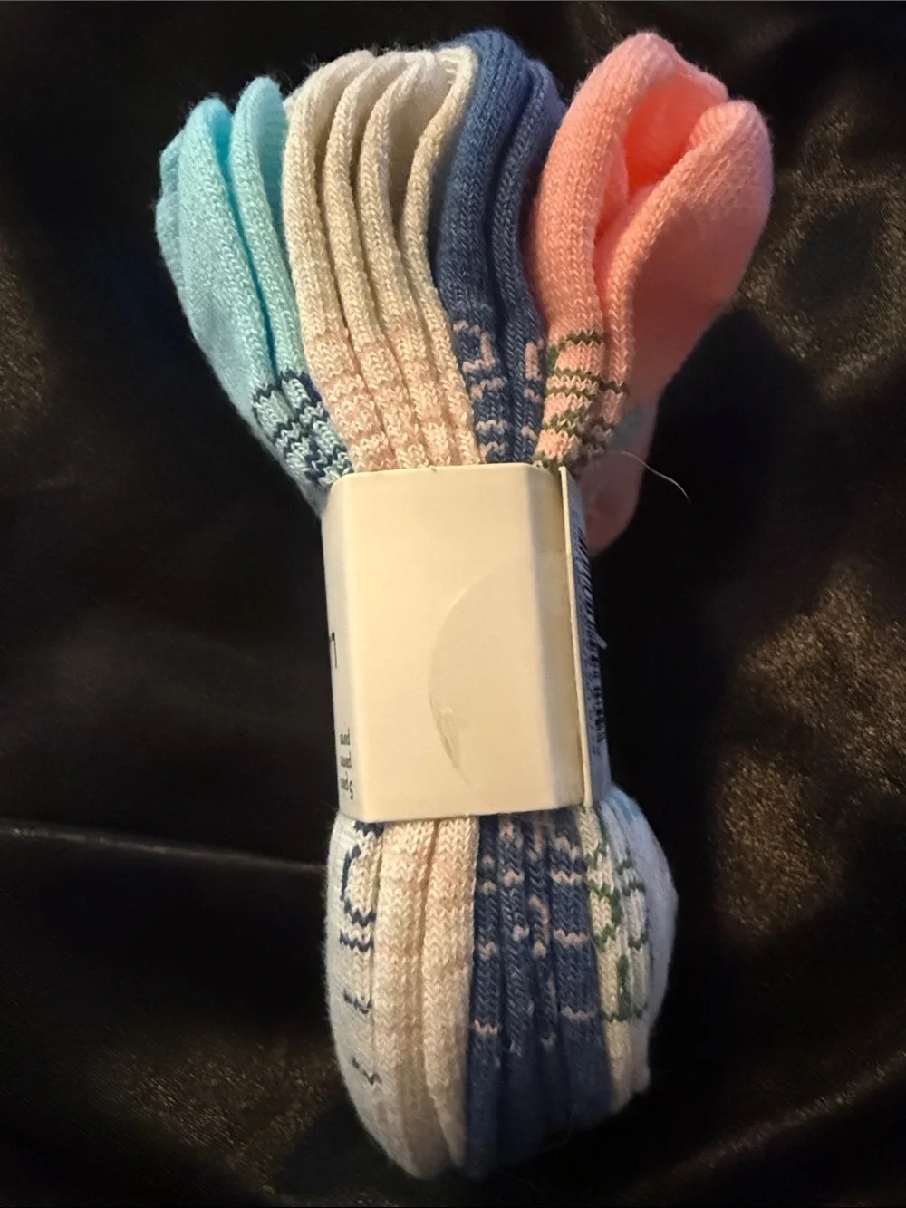 Lucky Brand kids No-Show Socks in Light Blue, White & Yellow (5-Pack)